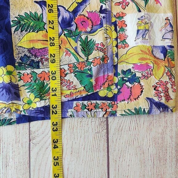 Vintage Jams World tropical Hawaiian side tie wrap skirt sz M - Picture 6 of 8